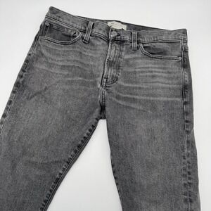 Madewell Jeans Mens 34x32 Gray Black Slim Mid Rise Dark Wash Stretch Denim